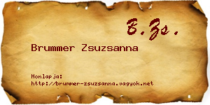 Brummer Zsuzsanna névjegykártya